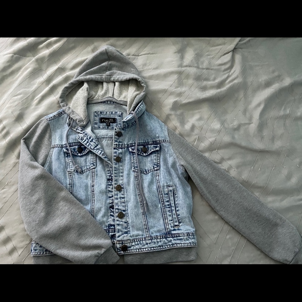 Forever 21 jean hoodie